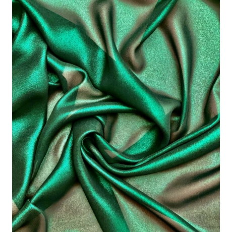 Szyfon jedwabny BOTTLE GREEN SHINE